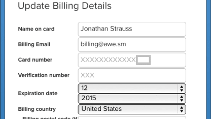 How do I change my credit card?