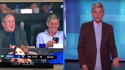 Ellen Degeneres and George Bush