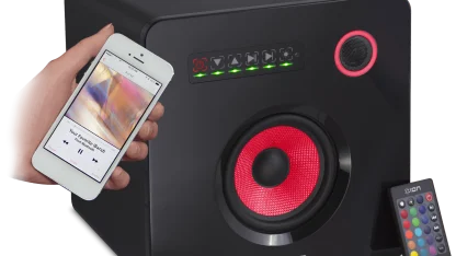 Ion Flash Cube Bluetooth Speaker with Ambient Lighting