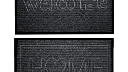 2-Pack: California Home Goods Ribbed Entryway Floor Mat