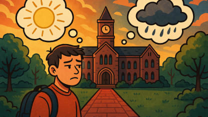 I feel ______ about where I went to college?