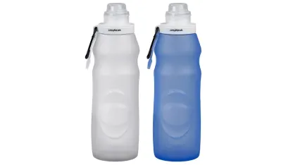 2-Pack: Life Gear 20oz Collapsible Silicone Water Bottles