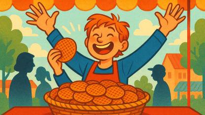 We're selling stroopwafels for the first time in a while. That's: