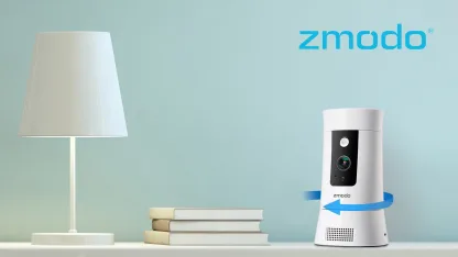 Zmodo Pivot Cloud Rotating Smart Camera with Four Door/Window Sensors