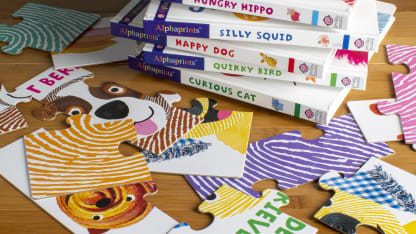 6-Pack: Alphaprints Premium Board Books with First Learning Pieces