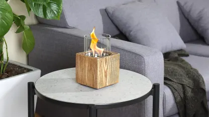 2-Pack: Home Zone Living Concrete Portable Table-Top Fire Bowl