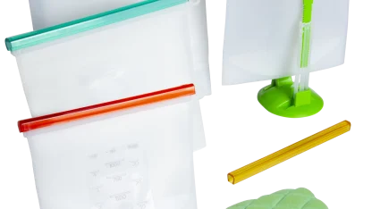 Home Hero Reusable Silicone Food Storage Bags with Bag Holder