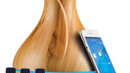 Sierra Modern Home "Smart" Diffuser + 3 Oils (Alexa and Google Home Compatible)