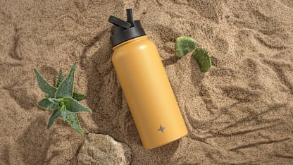 3-Pack: JoyJolt 32oz Triple Insulated Water Bottle with 2 Lids & 2 Straws
