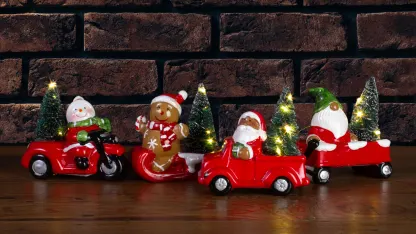 Mr. Christmas Vehicle Tree Ornaments with Gift Bags