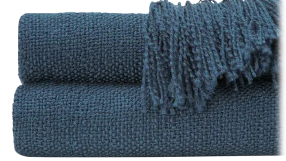 2-Pack: Chanasya Fringe Faux Linen Throw Blanket