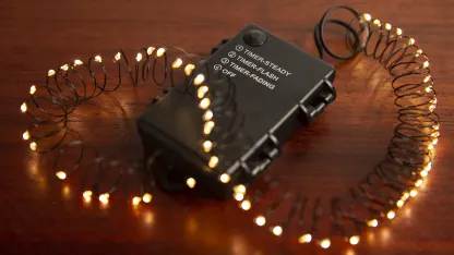 Darice Moon Lights 60ct White Twinkling With Black Wire