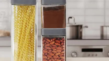 Farberware Set of 3 Glass Canisters with Airtight Lids