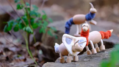 3-Pack: Anamalz Bendable Wooden Dinosaur Toys