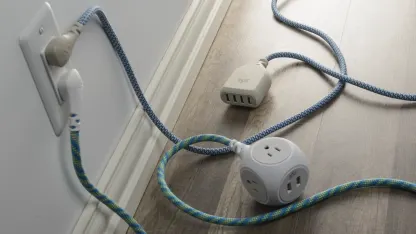 2-Pack: 360 Electrical Habitat Braided USB Extension Cord With 4.8A 4-Port USB