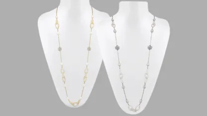 Pacific Pearls Rose Atoll Collection 14K Gold Filled Pearl & Swarovski Necklace