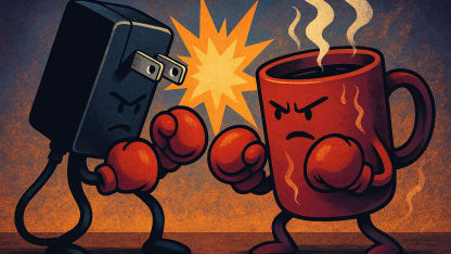 Einova Wall Wart vs. ThermoJoe Heated Cup