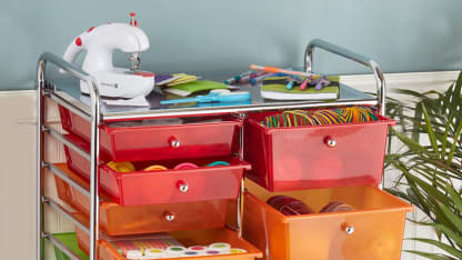 Darice 15-Drawer Rolling Storage Trolley