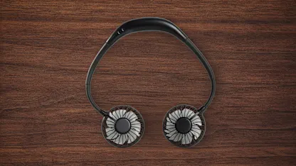 2-Pack: Hands Free Portable Neck Fans with LED Lights