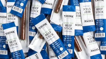 60-Pack: Think Jerky Original Grass-Fed Beef Sticks
