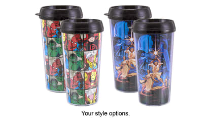 2-for-Tuesday: Star Wars or Marvel 16oz Travel Mugs