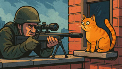 Sniper VS Cat. Who wins?