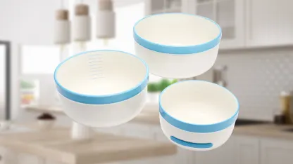 Carla Hall Sweet Heritage 3-Piece Nesting Stoneware Mixing Bowls