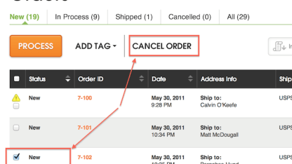 Cancelling an order?