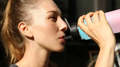 LetsFit Stainless Steel Insulated Water Bottle with Straw