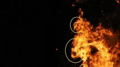 There are demons and faces in this fire