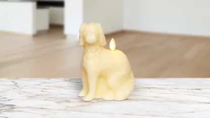Luminara Flameless Dog-Shaped Candle
