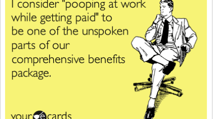 Pooping at work: