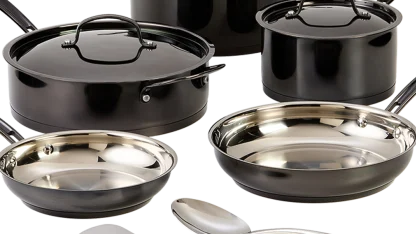 Cuisinart 10-Piece MicaShine Stainless Steel Cookware Set