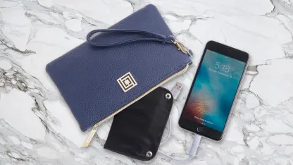 Vegan Pebble Phone Charging Wristlets w/RFID Theft Protection by Liz Claiborne