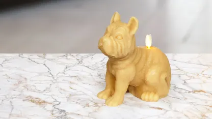 Luminara Flameless Dog-Shaped Candle