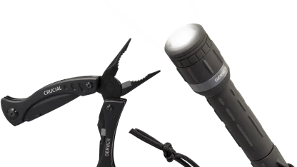 Gerber Crucial Multi-tool w/ Strap Cutter and Flashlight Combo