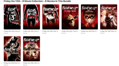 8 Friday the 13th movies for $13