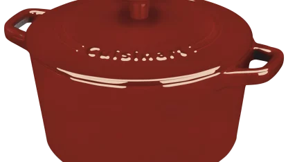 Cuisinart Cast Iron 3 Quart Enamel Round Casserole Dish with Cover