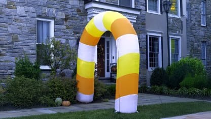 Hay & Harvest 8' Candy Corn Inflatable Arch with Light Show