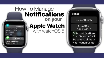 Text notifications on your watch: