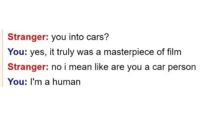 Are you a car person?