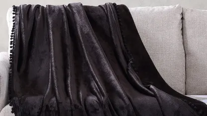 The Nesting Company 50" x 70" Pompom Throw Blanket