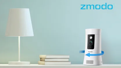 Zmodo Pivot Cloud Rotating Smart Camera with Four Door/Window Sensors