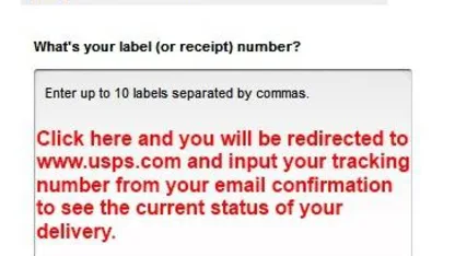 email notification of shipped item