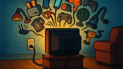 What's plugged into the outlet behind your television?