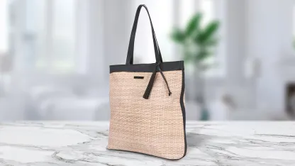 Tahari Straw Printed Newport Tote