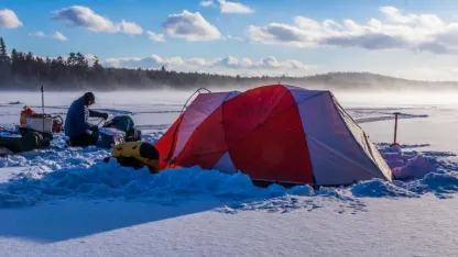 Camping in the winter:
