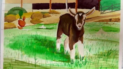 Goat painting from @UncleVinny