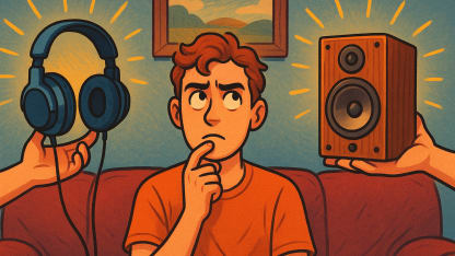 I prefer to listen to stuff through: