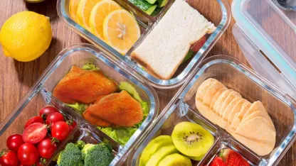 Coccot 6-Piece Meal Prep Glass Storage with Utensils